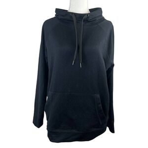 Athleta  Black Hoodie Sweatshirt Size M Pull Over Kangaroo Pocket